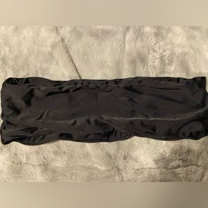 plain medium black strapless bikini top